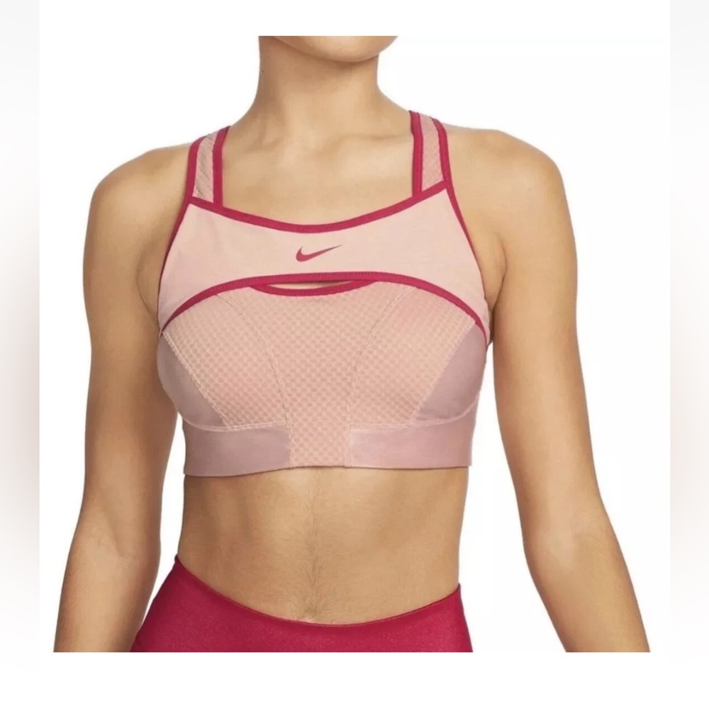 Nike Dri-FIT ADV Alpha High-Support Sports Bra Peach and Red Sports Bra Sz M - Picture 10 of 12
